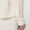 Zijden blouse met strik, beige Zijden blouse met strik, beige