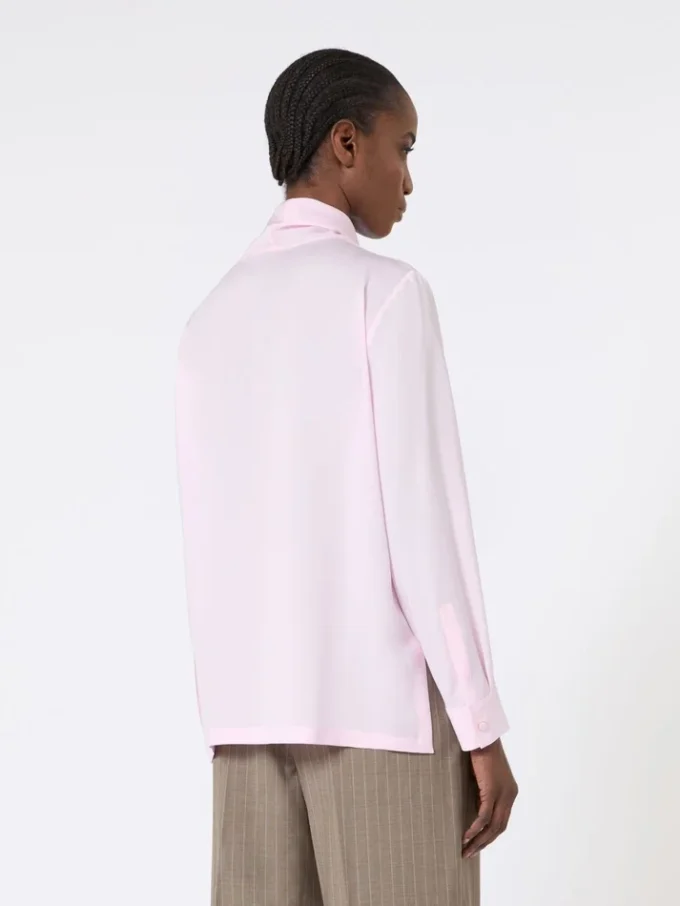 Zijden charmeuse blouse, roze Zijden charmeuse blouse, roze