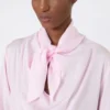 Zijden charmeuse blouse, roze Zijden charmeuse blouse, roze