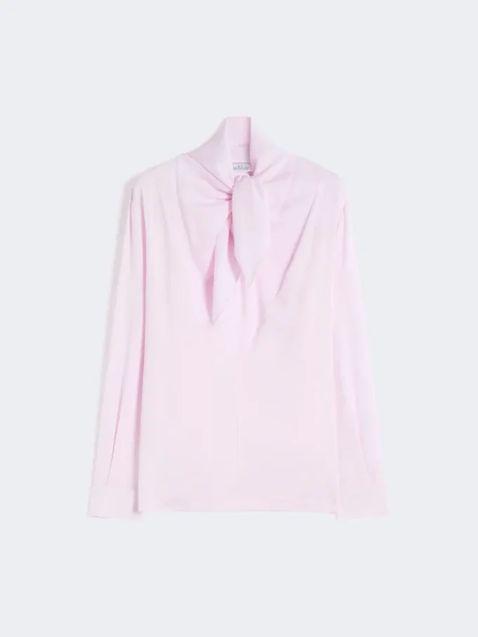 Zijden charmeuse blouse, roze Zijden charmeuse blouse, roze