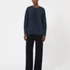 Zijden crêpe de chine blouse, ultramarijn Zijden crêpe de chine blouse, ultramarijn
