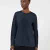 Zijden crêpe de chine blouse, ultramarijn Zijden crêpe de chine blouse, ultramarijn