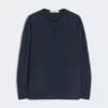 Zijden crêpe de chine blouse, ultramarijn Zijden crêpe de chine blouse, ultramarijn