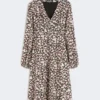 Zijden jurk met print, roze Zijden jurk met print, roze