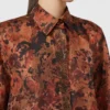 Zijden overhemd met print en relaxte pasvorm, terracotta Zijden overhemd met print en relaxte pasvorm, terracotta