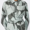 Zijden shirtjurk met print, groen Zijden shirtjurk met print, groen