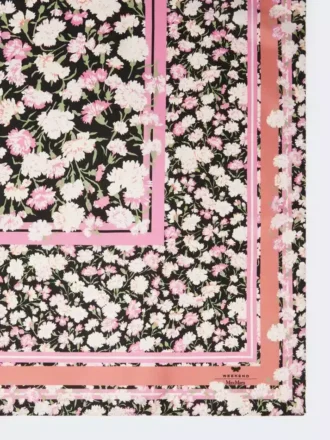 Zijden twill foulard met patroon, roze